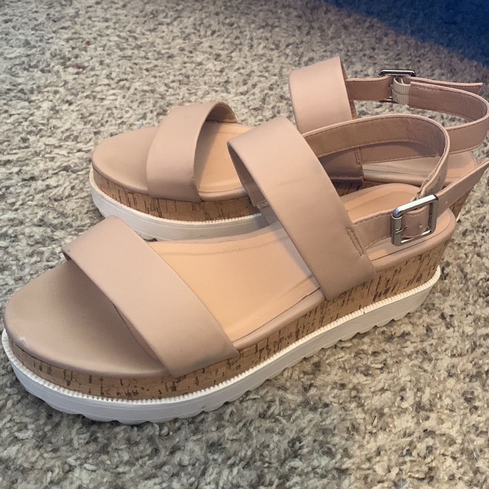 Madden girl, nude sandals. Few times worn. Size 8